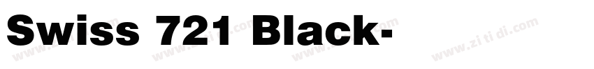 Swiss 721 Black字体转换 Swiss 721 Black字体转换
